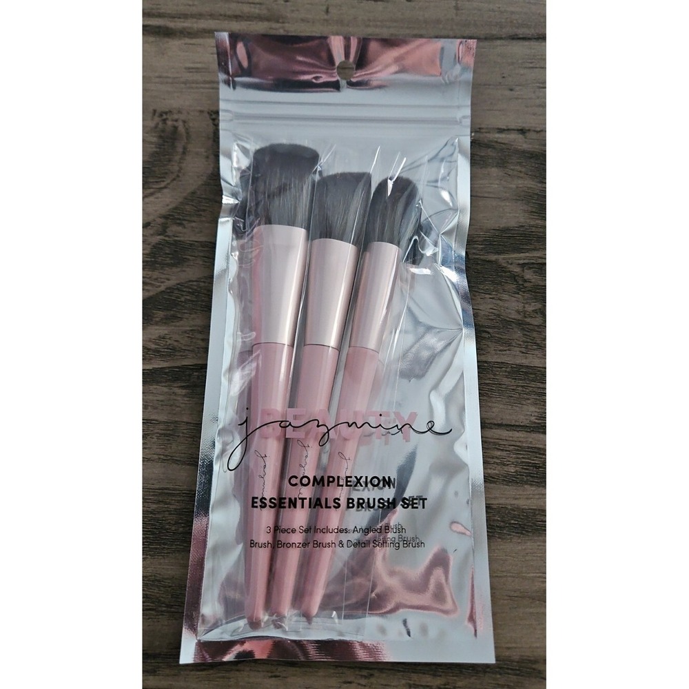 Jazmine Beauty Complexion Essentials Brush Set Angled Blush Bronzer Detail New